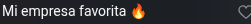 Mi empresa favorita