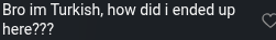 Bro im Turkish, how did i ended up here???